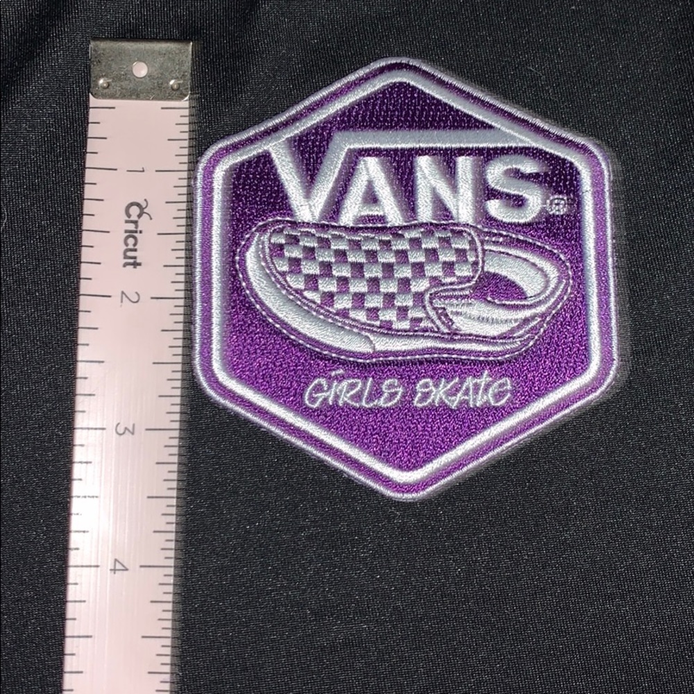 purple and white girls skate sew-on patch - Picture 3 of 3